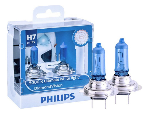 Faros Delanteros De Coche Philips Diamond Vision H7, 12 V, 5