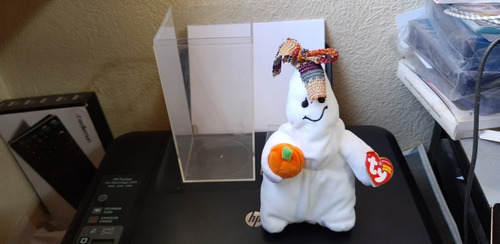 2005 Ty Beanie Babes Ghoulianne Ghost Plush W Case 19 Cms