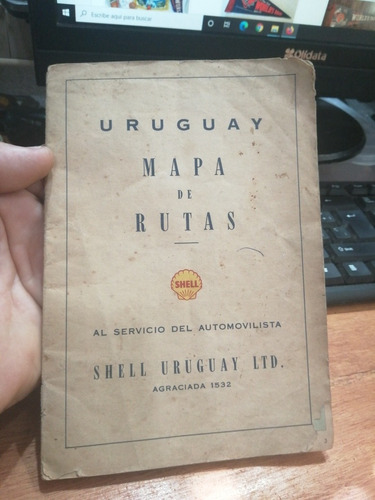 Antiguo Librillo Mapas De Ruta Shell Uruguay 
