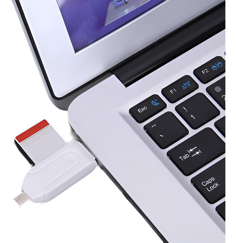 2 En 1 Usb 2.0 + Lector De Tarjetas Flash Sd/tf Micro Usb Ot