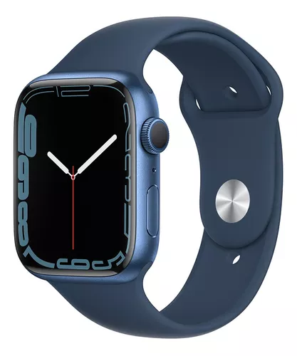 Apple Watch Series 7 (GPS, 45mm) - Caixa de alumínio azul - Pulseira  esportiva azul-abissal