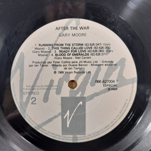 Imagem 3 de 8 de Vinil Lp Gary Moore After The War Bom Estado