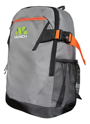 Mochila Deportiva Munich By Kossok Carioca Liviana Airflow Gris Liso