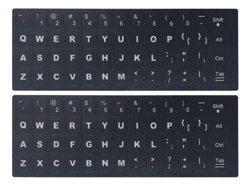 2pcs Universal English Keyboard Stickers, Matte   Engli...