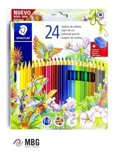 Lapices De Color Staedtler Por 24 Unidades + Sacapuntas