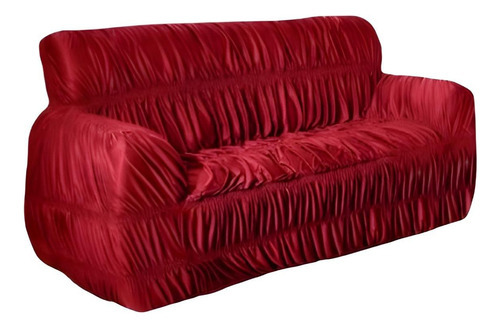 Capa Sofa Sala Elásticada 21 Elastico 3 Lugares Vermelho