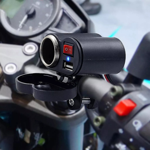 Toma Corriente Moto Encendedor Cargador Usb 12v