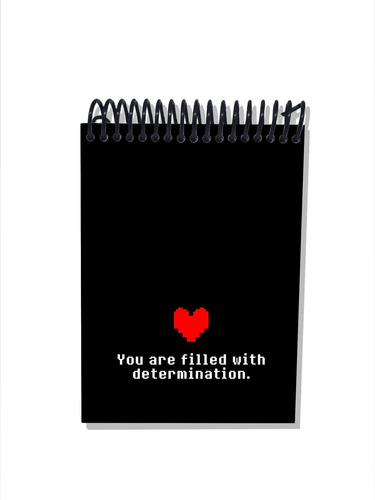 Imagem 2 de 2 de Caderneta Capa Dura Video Game Undertale Stay Determined!
