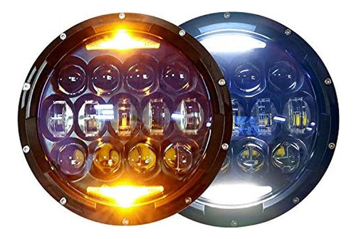 130w Blue Projector Lens 7 Inch Led Headlights Amber Tu...