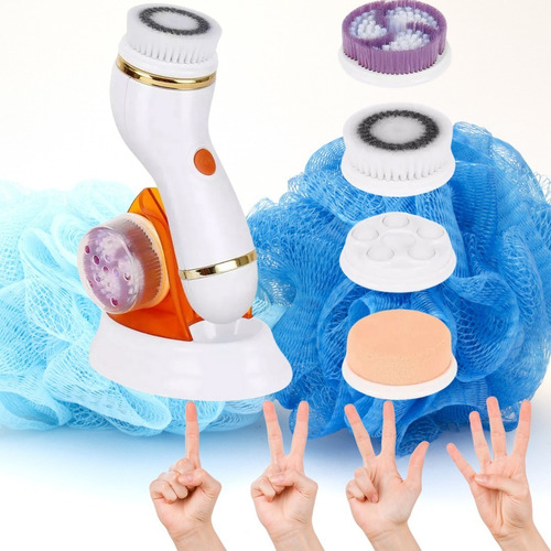 Imagen 3 de 9 de Masajeador Limpiador Facial Impurezas Maquillaje 4en1 Crazy