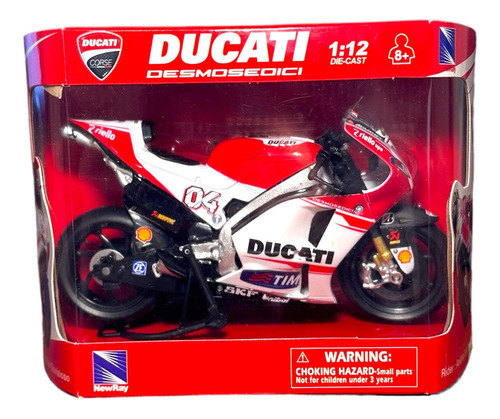 Moto Ducati Desmosedici Escala 1:12 Andrea Dovizioso New Ray