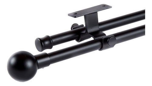 Set Extensible Techo 170-320 Cm Color Negro Y Terminal Bola