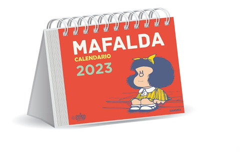 Imagen 1 de 5 de Calendario De Escritorio Mafalda 2023 Rojo