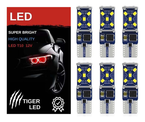 Kit 6 Ampolletas Luces Led T10 Cola De Pescado 5w Canbus