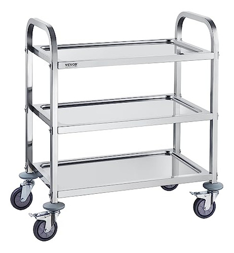 Carrito De Acero Inoxidable, Carrito De 3 Capas De Laborator
