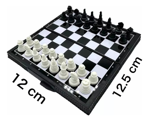 Mini Juego De Ajedrez Magnético En Estuche Tablero Portátil