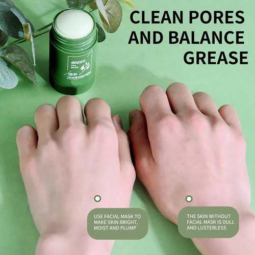 1 Mascarilla De Té Verde En Barra En Forma De V, Sin Poros,