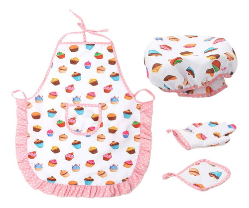 Juego De Gorro De Cocinero Y Guantes Para Niños, 2 Juegos
