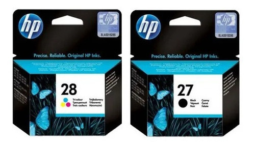 Cartucho Hp 27 Negro C8727a + 28 Color C8728a Caja Cerrada