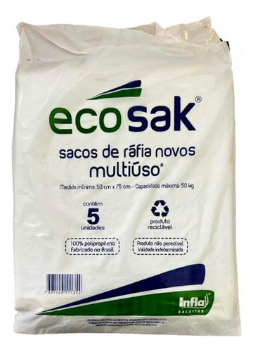 Saco P/entulho Rafia Novo Ecosak -50 Peças