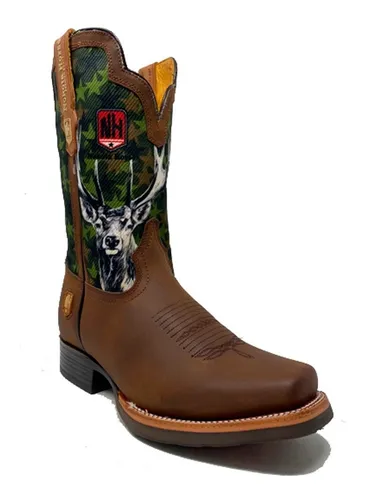 Bota Vaquera Caballero Mod Venado Est Crazy Miel