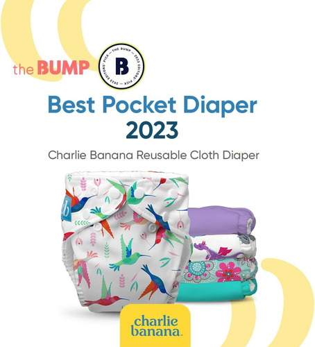 Pañales De Tela Reutilizables Charlie Banana, 3 Paquetes, Aj