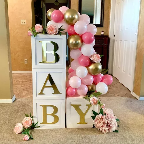 Decoraciones De Baby Shower, Cajas De Globos Para Bebé, Bloq