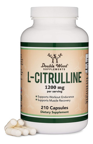 Suplemento: cápsulas de citrulina Double Wood L, 1200 mg, 2