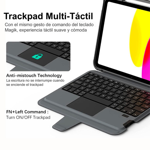 Funda iPad 10ma Gen 2022 A2777 A2757 A2696 Con Teclado