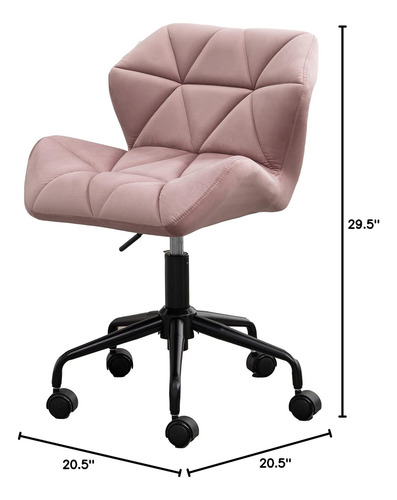 Silla De Oficina Giratoria Ajustable Diseño Capitoné Color