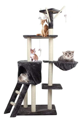 Torre Arbol Rascador Para Gatos Multi-niveles Y Juguetes