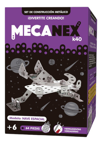 Juego Construcción Metálica Nave Espacial 64 Pz Mecanex K40