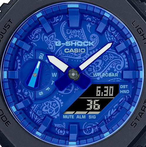 Imagen 4 de 6 de Reloj Casio G-shock Youth Serie Paisley Blue Ga-2100bp-1acr