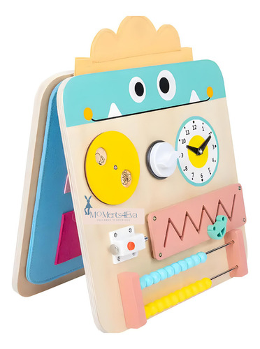 Tablero Sensorial Para Niños Pequeños Montessori Mounstro Li Muticolor