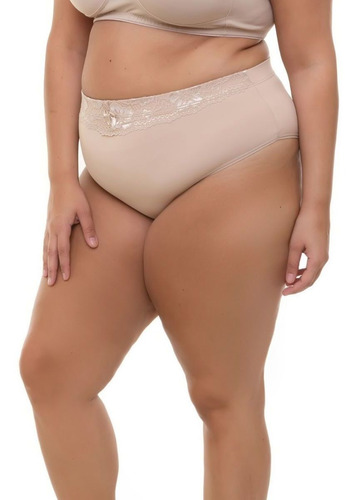 Kit 10 Tangas Com Detalhe Renda Microfibra Bruvi Plus Size