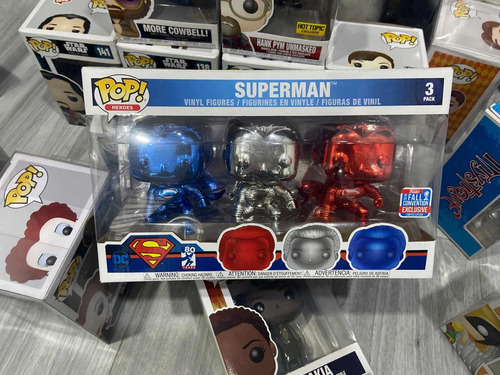 Superman 3 Pack Funko Pop Fall Convention Exclusive