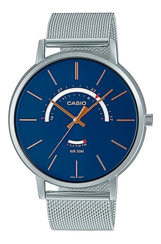 Reloj pulsera Casio MTP-B105M-2AVDF con correa de acero inoxidable color plata