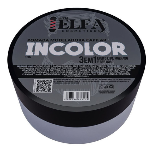 Imagem 6 de 10 de Pomada Modeladora Elfa For Man Oferta 20 Unidades Atacado
