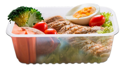 Imagem 2 de 2 de 2 Pote Plastico Marmita Ret 750ml Alim 24 Un Micro Freezer