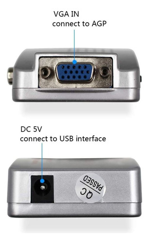 Adaptador Vga A Rca; Convertidor De Vídeo Compuesto Av S A V