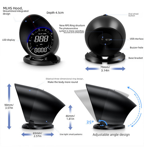 Pantalla Multifunción Hud Para Coche Gps Head-up Display