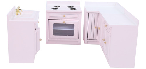 Mini Cocina De Madera Para Niños 1:12 Dollhouse Integral