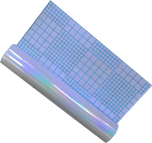 Papel Adhesivo Holografico De Vinilo Transparente 0.42 X 5m