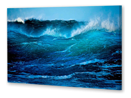 Cuadro Canvas Mar Ola Crispada Azul