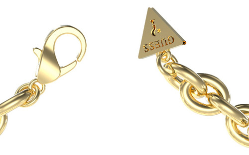 Pulsera Guess Amore Mujer Acero Inoxidable Dorado Diámetro 9 Cm Largo 18 Cm