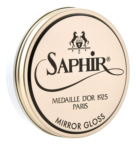 Saphir Medaille D'or Mirror Gloss - Esmalte De Cera Natural Para Zapatos Y Botas De Piel, Negro -, 75ml