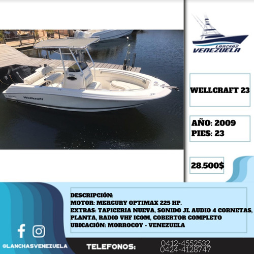 Lancha Wellcraft 23 Lv418