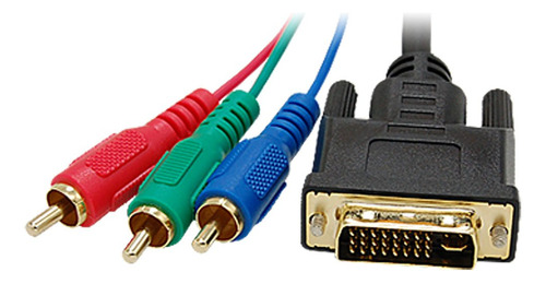 Qtqgoitem 1.5m Dvi-i 24+5 3 Cable Adaptador Rgb Para Hdtv