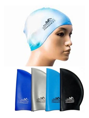 Gorro Natacion Por Docena Conquest Piscina Silicona (20und)