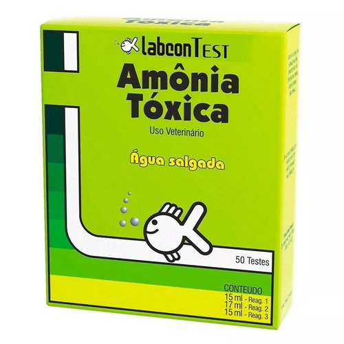 Alcon Labcon Test Amônia Tóxica Aquário Marinho - 50 Testes